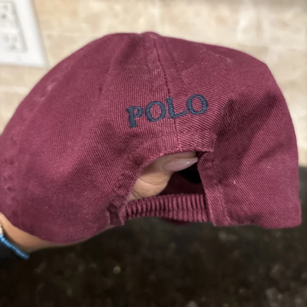 Polo Ralph Lauren 12 Months Infant Baby Size Baseball Hat Cap Red Maroon